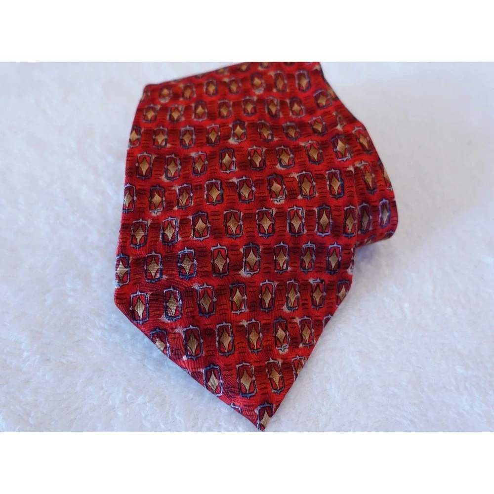 Jerry Garcia 2003 Sun Movement Collection 34 Neck Tie 100% Silk Vtg Dead‎ Red
